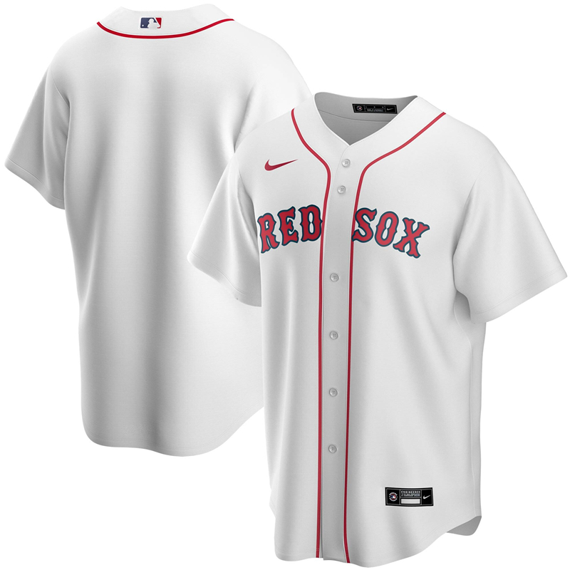 2020 MLB Men Boston Red Sox Nike White Home 2020 Replica Team Jersey 1->customized mlb jersey->Custom Jersey